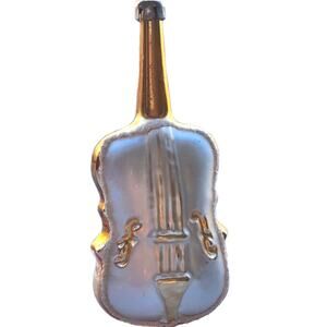 Antique Glass Guitar Christmas Ornament Poland Vintage Decoration 1950's